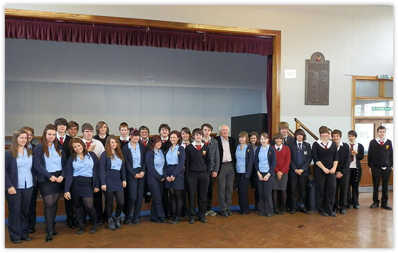 Lyn with the students