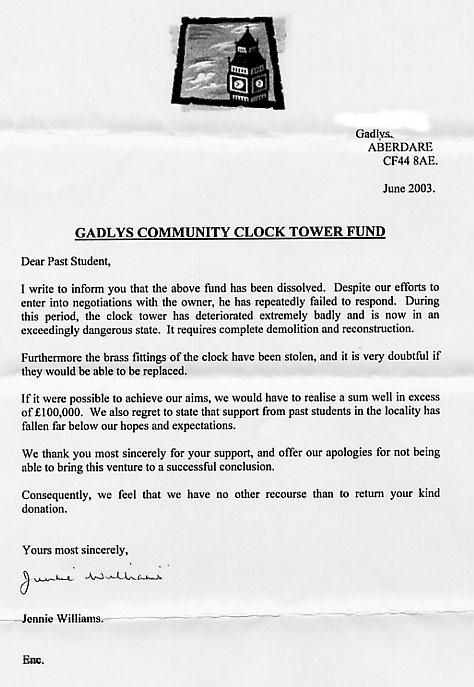 Letter Fund End