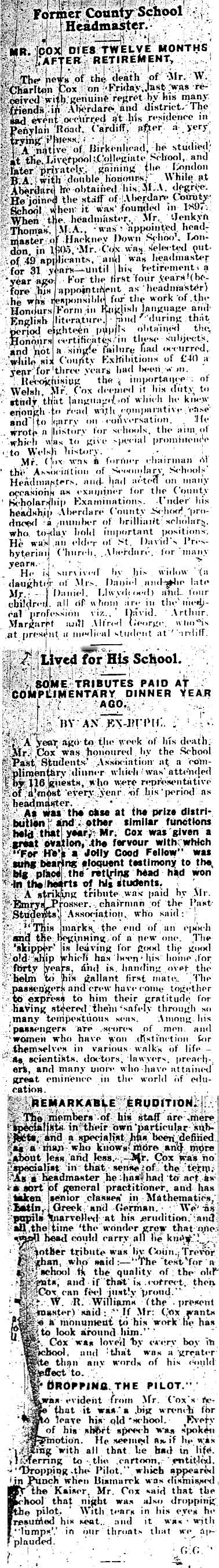 Leader Obituary