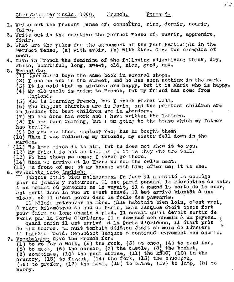 Form 4 French
