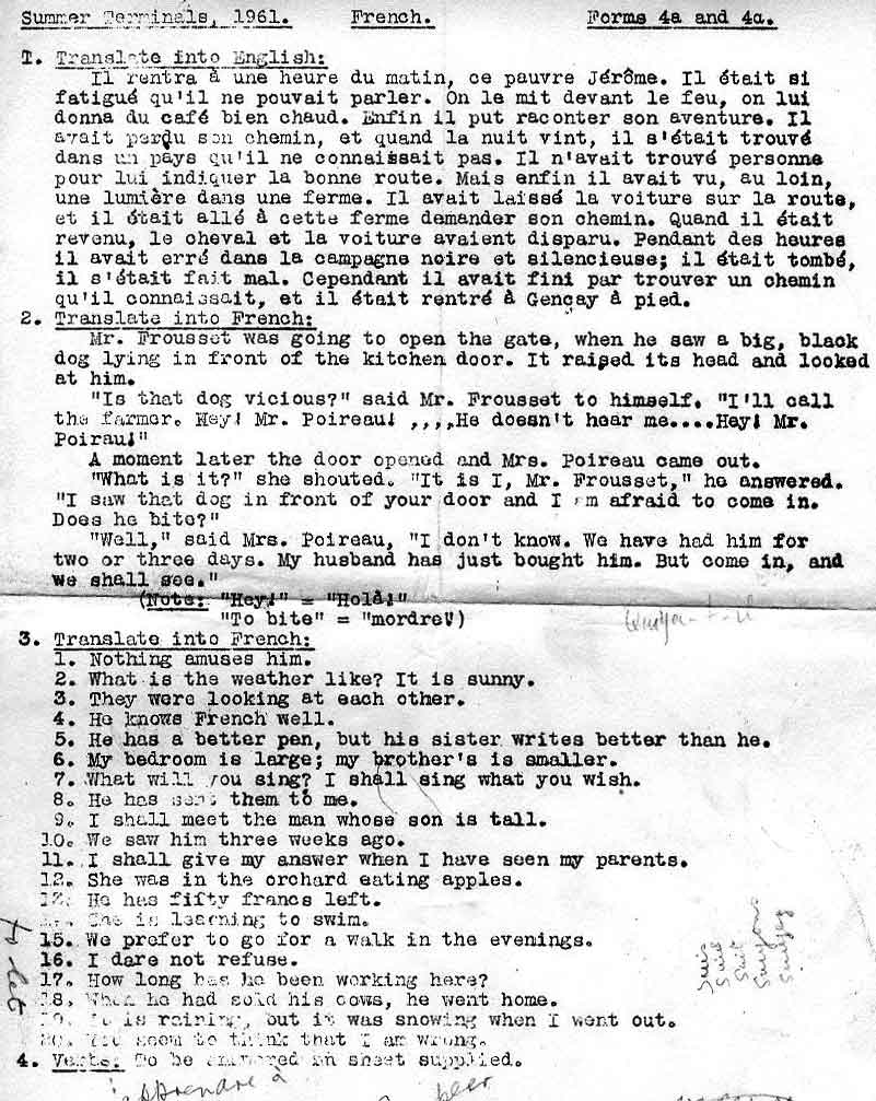 Form 4 French