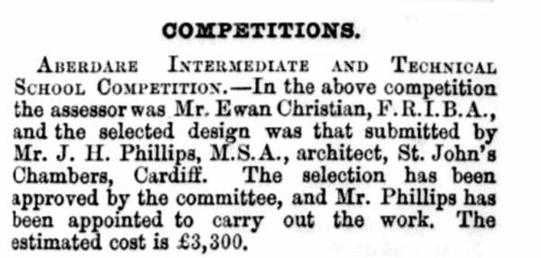 Building News cutting Nov 1892