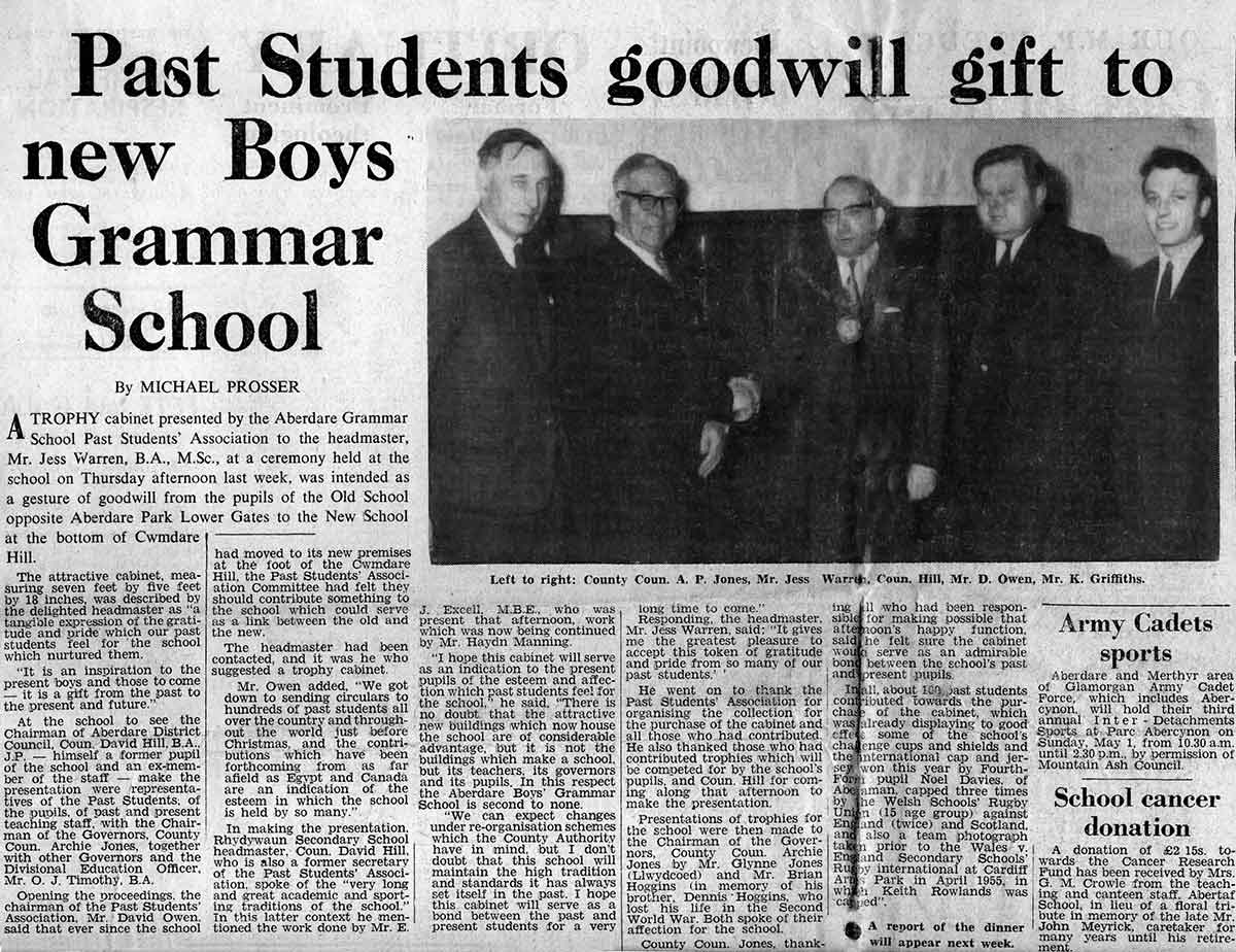 Trophy Cabinet Ceremony 1966