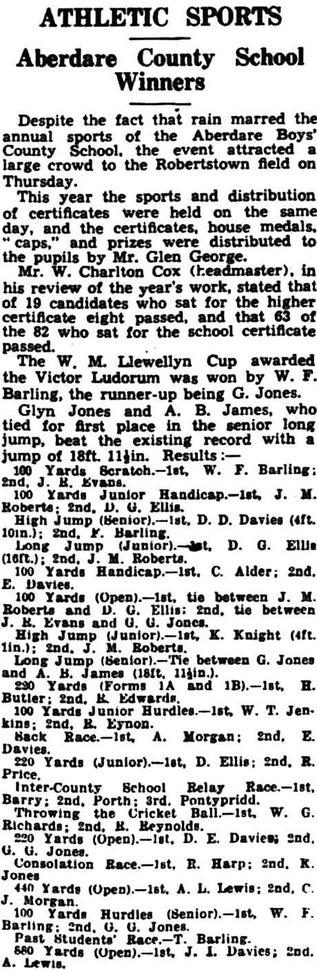 1934 Sports Day Cutting