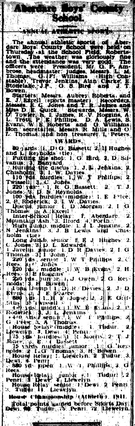 1941 Sports Day Cutting