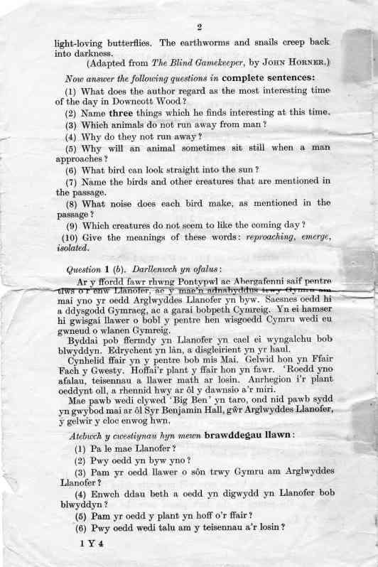 1952, Comprehension 2