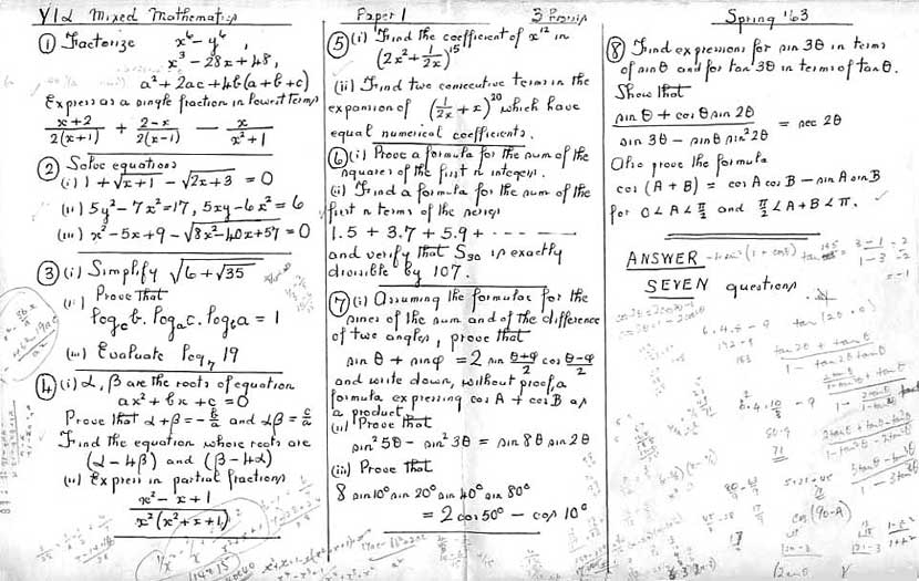 Form 6alpha Maths
