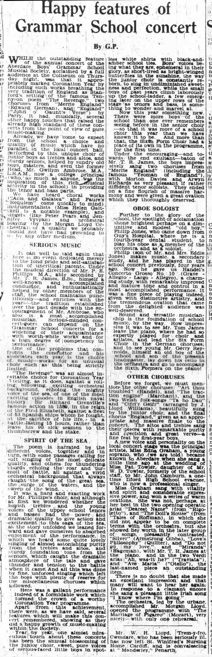 Aberdare Leader Report