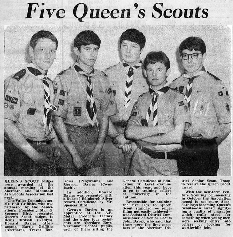 Queens Scout Award, 1967